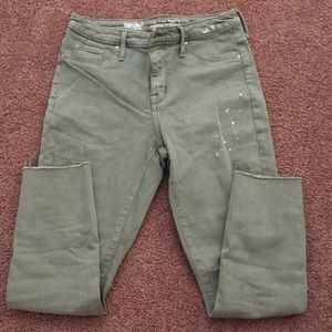 Mossimo Olive Raw Hem Jegging
